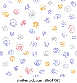 Doodle pattern, vector eps 10