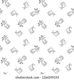 doodle pattern zebra cartoon, baby animal cartoon character