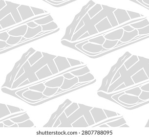 Doodle Peach Pie Pattern. Hand Drawn Peach pie Vector Illustration. Pie Background