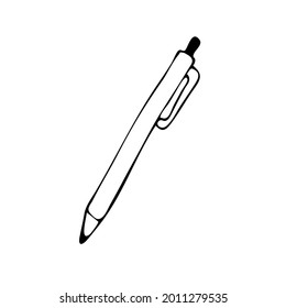 Imagen de la pluma de Doodle. Imagen dibujada a mano para varios diseños.