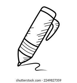 doodle pen isolated on white background
