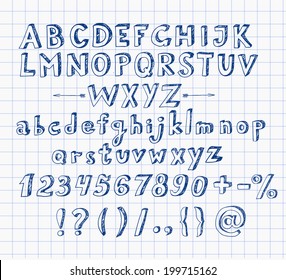 Doodle pen sketch font