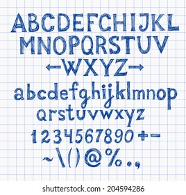 Doodle pen sketch font