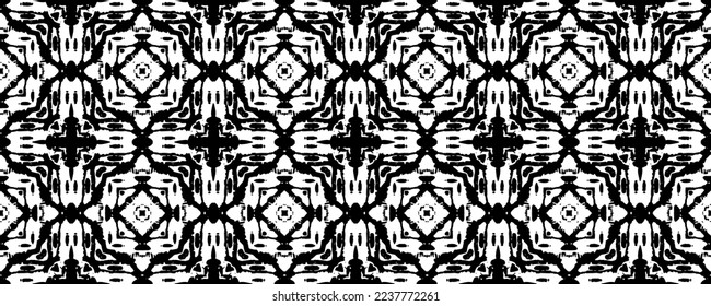 Doodle Pen Texture. Classic Line Vector. Uzbekistan Drawn Drawing. Line Doodle Print. Ink Flower Pattern. Vector Geometric Motif. Black Craft Texture. Paper Old Template. Paper Template Batik