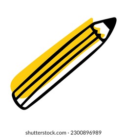 Doodle pencil. Back to school. Paint. Artists tool