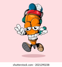 ILUSTRACIÓN DEL VECTOR DE CARACTERES PENCILIALES DE DOODLE