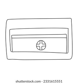 Doodle pencil sharpener icon in vector. Hand drawn pencil sharpener icon in vector. Isolated doodle pencil sharpener