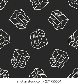 Doodle Pencil sharpeners seamless pattern background