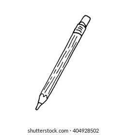 Doodle pencil. Vector object