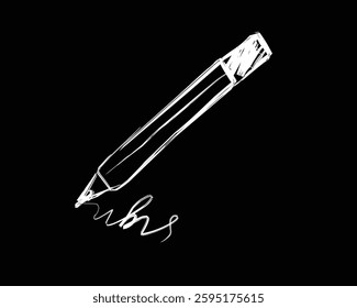 doodle of pencil writing something