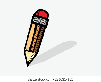 Doodle of  pencil.Sketch vector  in doodle style 