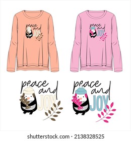 Doodle penguins, hand drawn set of funny animals. Vector Penguin character with camera, letter, in scarf, dancing in sketch style. Hipster stickers. Cute illustrations.