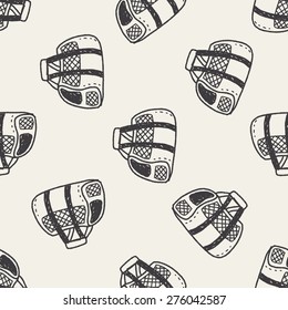 doodle pet carrier seamless pattern background