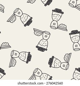 doodle pet food seamless pattern background