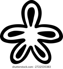 doodle pétala flor rabiscar elemento