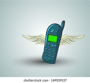 Doodle phone with wings