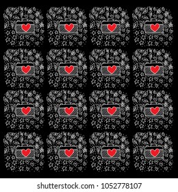 Doodle photo camera pattern