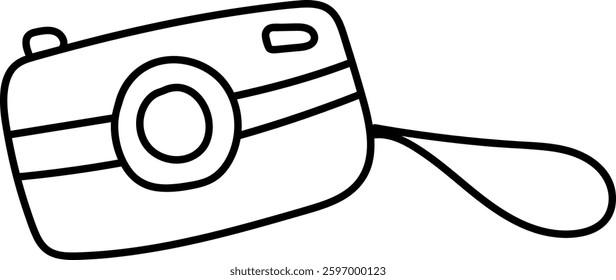 Doodle Photo Camera Vector Illustration