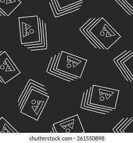 Doodle Photo seamless pattern background