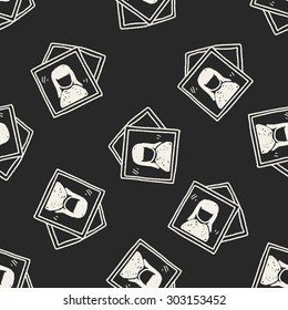 Doodle Photo seamless pattern background