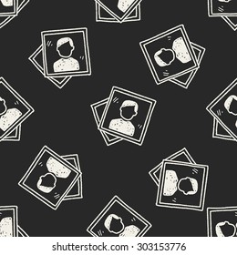 Doodle Photo seamless pattern background