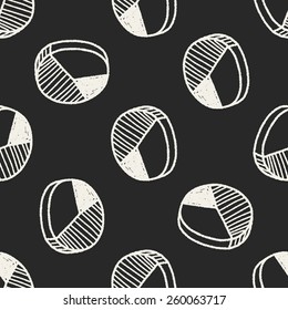 Doodle Pie seamless pattern background