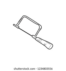 doodle piercing saw Adjustable icon outline