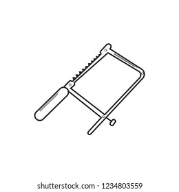 doodle piercing saw Adjustable icon outline