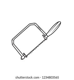 doodle piercing saw Adjustable icon outline
