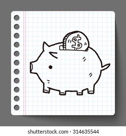 doodle pig money bank