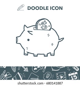 doodle pig money bank