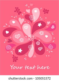 Doodle pink background