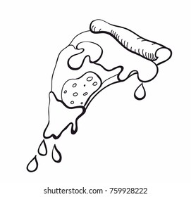 Doodle pizza illustration