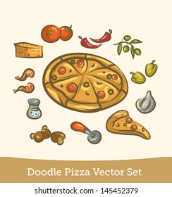  Doodle pizza set
