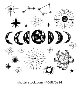 Doodle planets and stars.