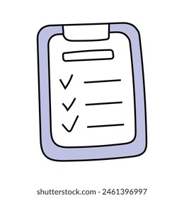 Planificador de garabatos. Ilustración vectorial, aislado sobre fondo blanco
