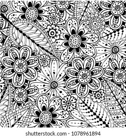 doodle plant background hand vector