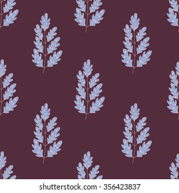 Doodle plants seamless pattern