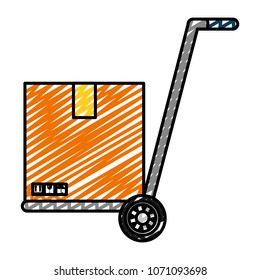 doodle platform trolleys with delivery box package