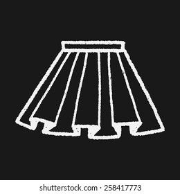 doodle pleated skirt