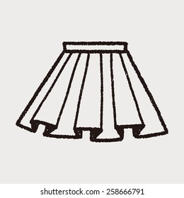 doodle pleated skirt