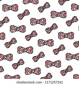 doodle points tie bow party background