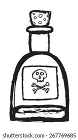 doodle poison, vector illustration