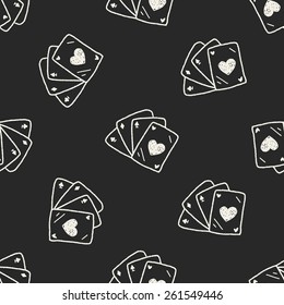 Doodle Poker seamless pattern background