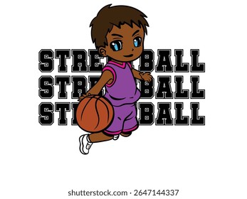 doodle pop art basketball background vector design