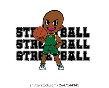 desenho de vetor de fundo de basquete de arte pop doodle