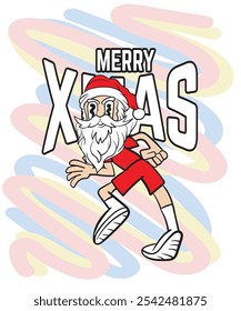 doodle pop art christmas background vector design