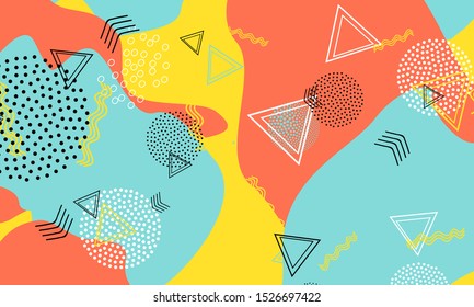 Doodle Poster. Red Fashion. Amber Spring Template. Baby Blue Texture. Blue Line Pattern. Honey Animation Print. Bright Banner.