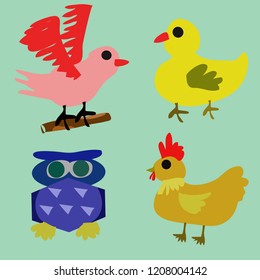 doodle Poultry simple style