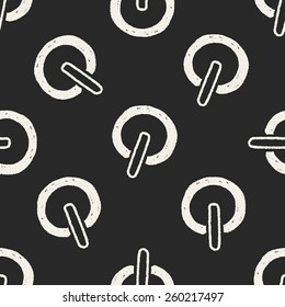 Doodle Power seamless pattern background